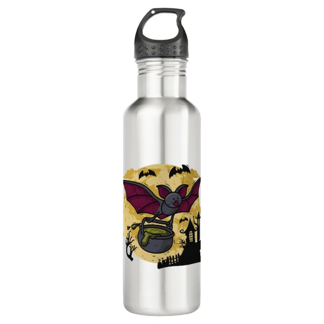 Botella De Agua Bat Halloween (Anverso)