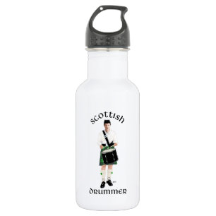 Botella De Agua Baterista Escocés - Faldilla Verde