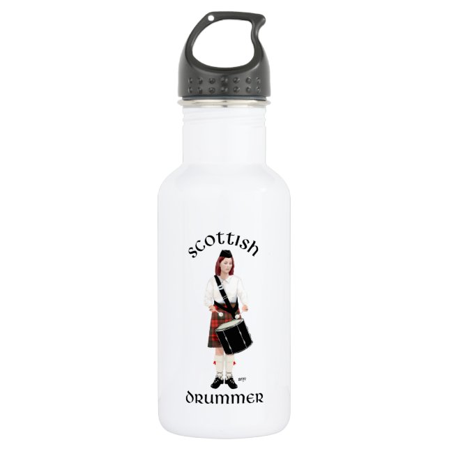 Botella De Agua Baterista escocesa (Anverso)