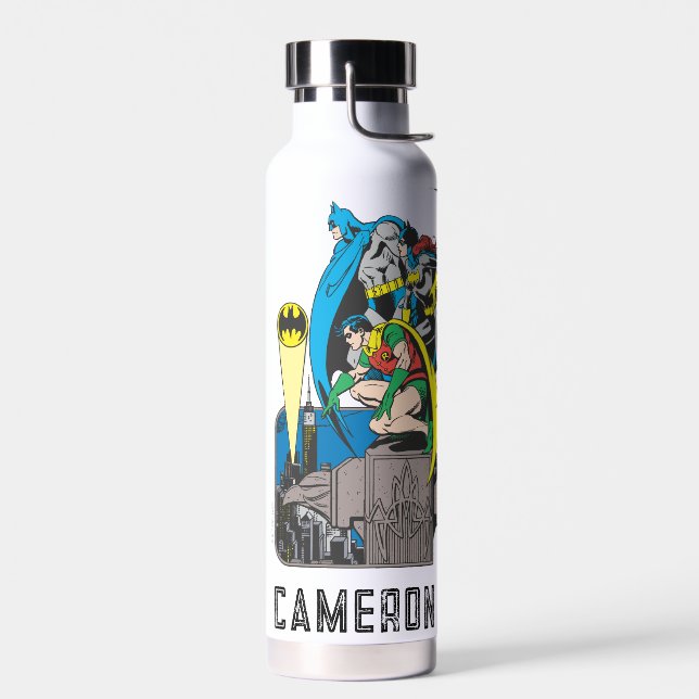 Botella De Agua Batman/Batgirl/Robin | Añadir su nombre (Izquierdo)
