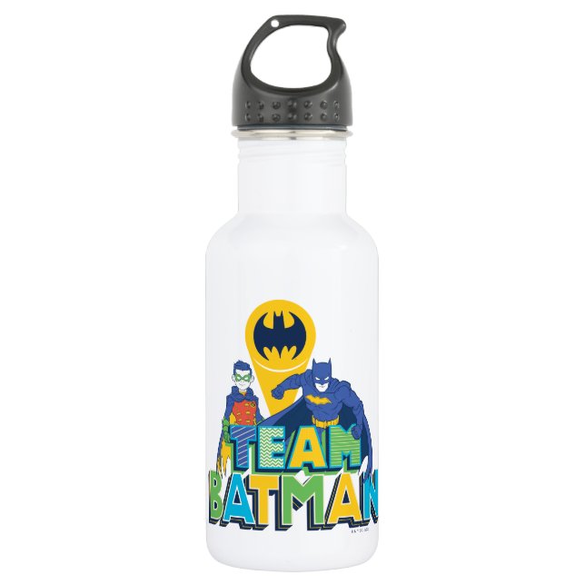 Botella De Agua Batman | Equipo Batman y Robin (Anverso)
