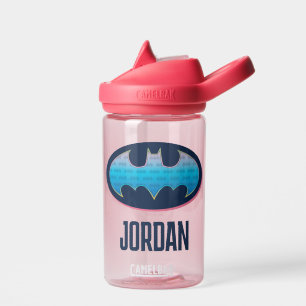 Botella De Agua Batman   Símbolo rosa y azul