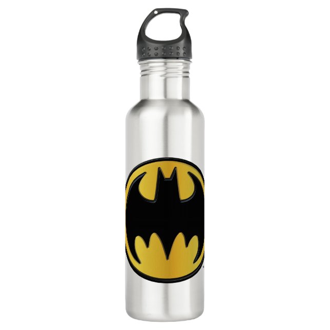 Botella De Agua Batman Symbol | Classic Round Logo (Anverso)