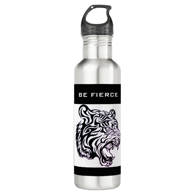 Botella de agua BE FIERCE TIGER (Anverso)