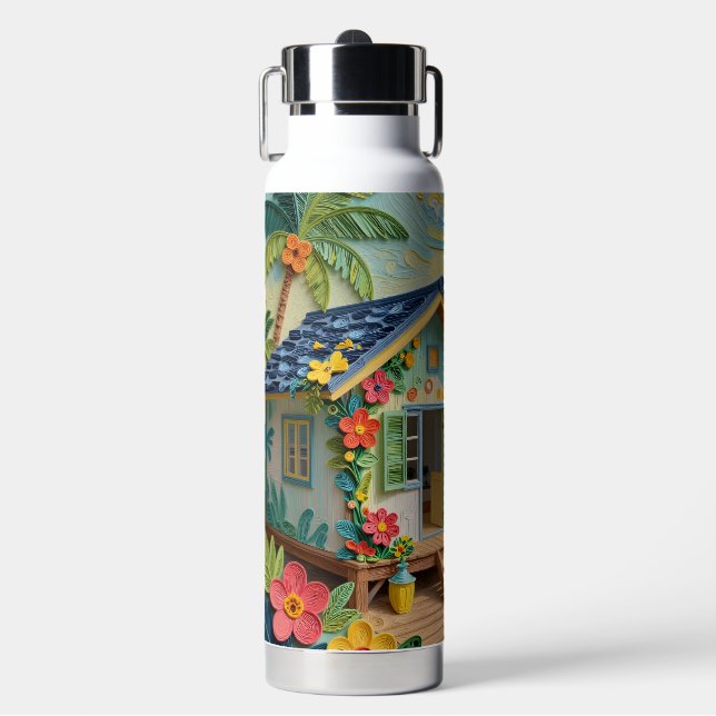 Botella De Agua Beach Home Oceanic Coastal Art (Frente)