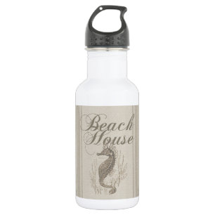 Botella De Agua Beach House Seahorse Seashore