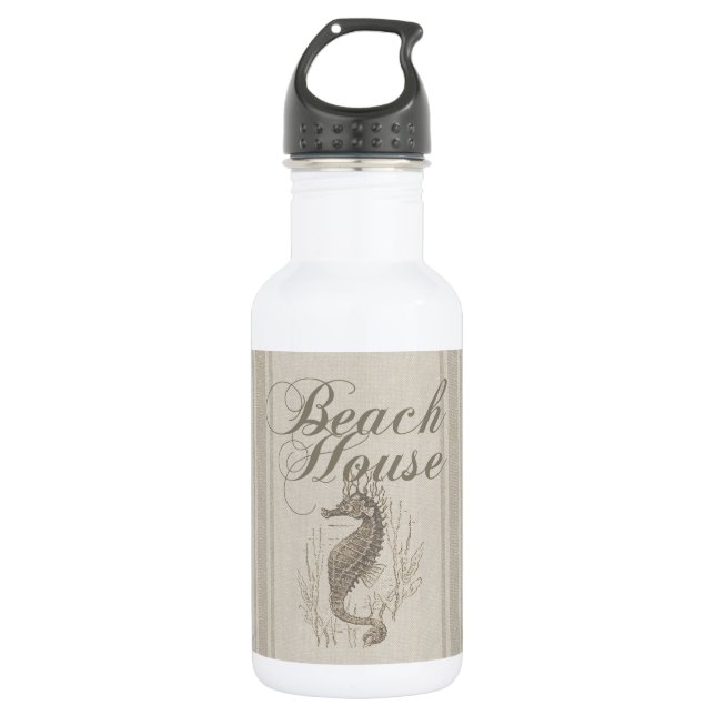 Botella De Agua Beach House Seahorse Seashore (Anverso)