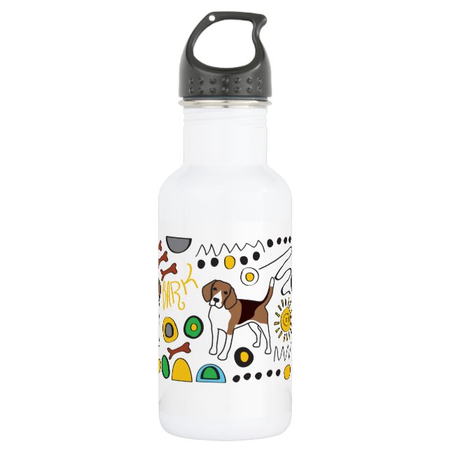 Botella de agua Beagle (Anverso)