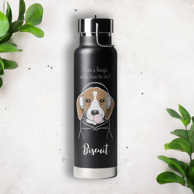 Botella De Agua Beagle escalofriante con perro gracioso de Bubbleg (Subido por el creador)