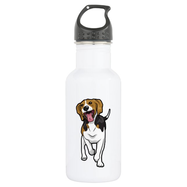 Botella De Agua Beagle feliz (Anverso)