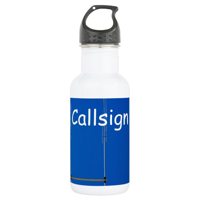 Botella De Agua Beam Antenna y Callsign (Anverso)