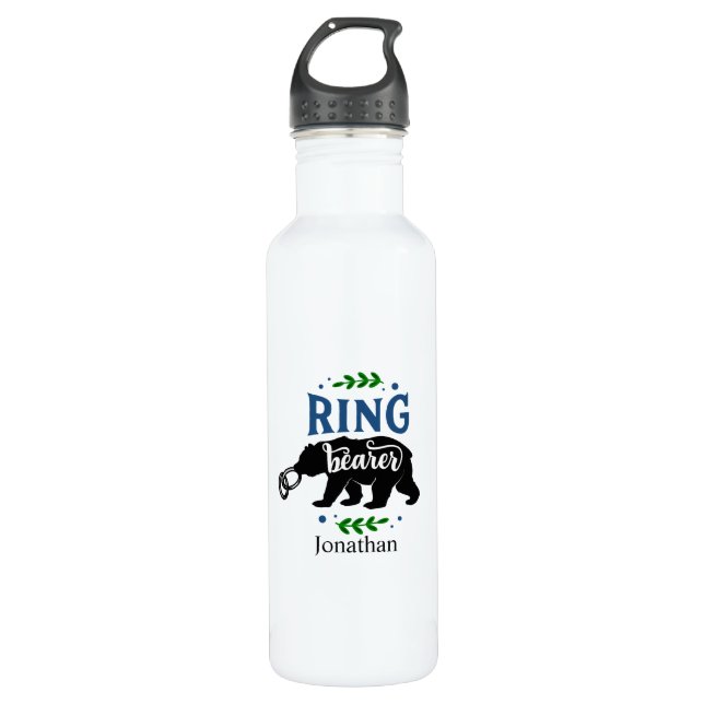 Botella De Agua BEARer de anillo divertido personalizado (Anverso)