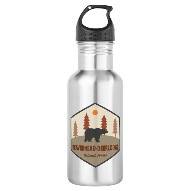 Botella De Agua Beaverhead-Deerlodge Bosque Nacional de Montana (Anverso)