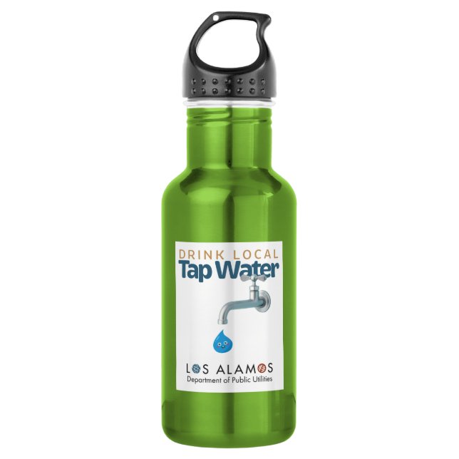 Botella De Agua Beba agua del grifo local  (Anverso)