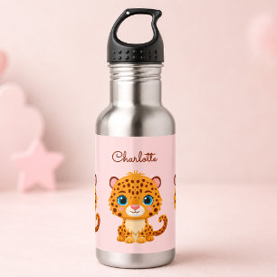 Botella De Agua Bebé Leopardo Lindo Animal de Safari para Niños