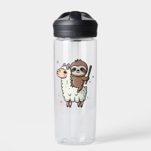 Botella De Agua Bebé Perezoso y Llama Adorables 