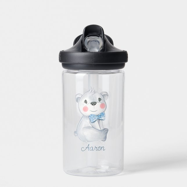 Botella De Agua Bebé Personalizado oso personalizado (Delante)
