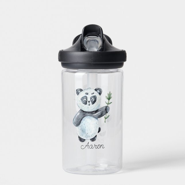 Botella De Agua Bebé Personalizado Panda Bear Personalizado (Delante)