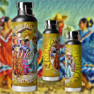 Botella De Agua Bebe & Siente Que Los Bailarines Del Ritmo De Méxi