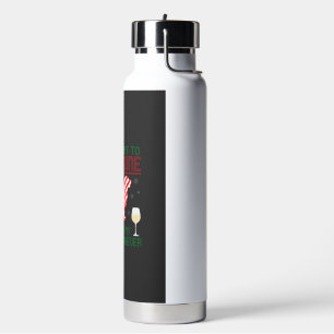 Botella De Agua Bebe Vino Abraza Retriever Dorado Navidad
