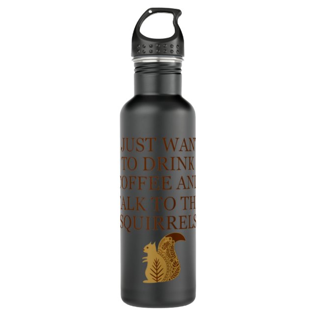 Botella De Agua Beber café Squirrel Alimentador de ardilla Natural (Anverso)
