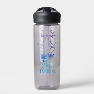 Botella De Agua Beber Gato de yoga derecho