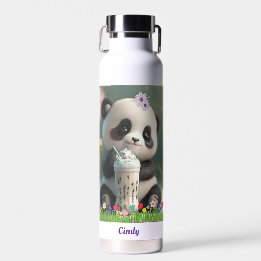 Botella De Agua Beber milkshake de panda lindo Niños personalizado