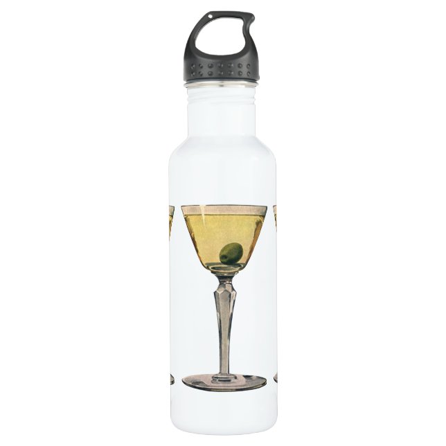 Botella De Agua Bebidas de época, cóctel de oliva Martini (Anverso)