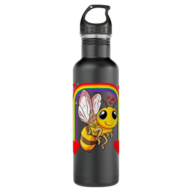 Botella De Agua Bee Día de San Valentín 2021 Niños Regalo Bee Niño (Anverso)