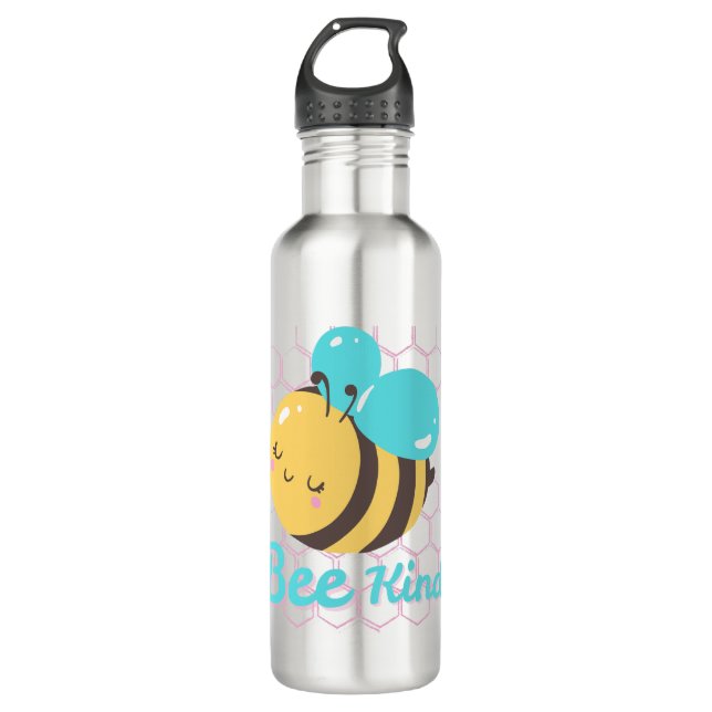 Botella De Agua Bee Kind – Cute Positivity & Kindness Animal Desig (Anverso)