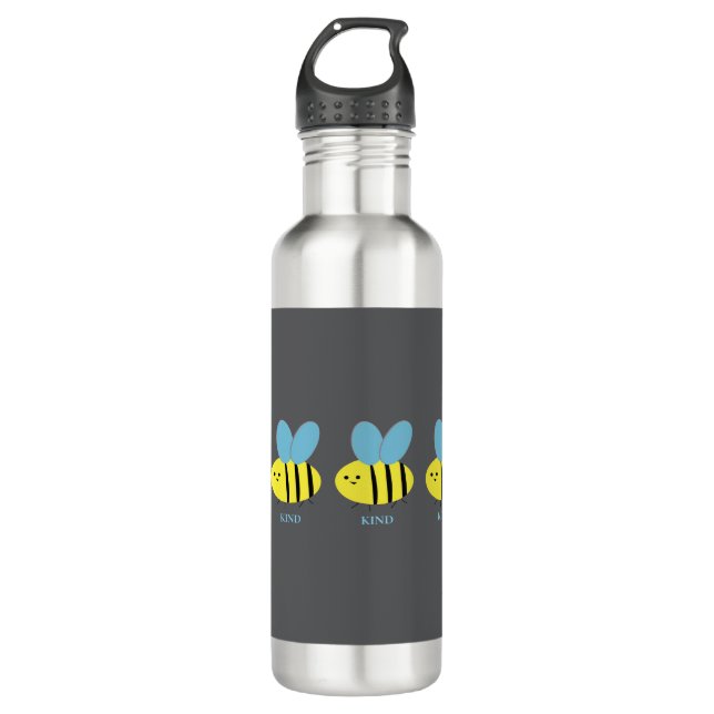 Botella De Agua Bee Kind Gray (Anverso)
