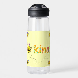Botella De Agua Bee Kind Whimsical Floral Bee Lover