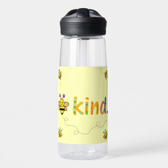 Botella De Agua Bee Kind Whimsical Floral Bee Lover (Delante)