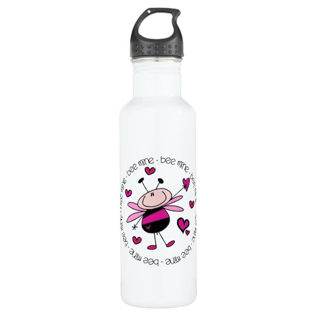 Botella De Agua Bee Mine Valentine (Anverso)