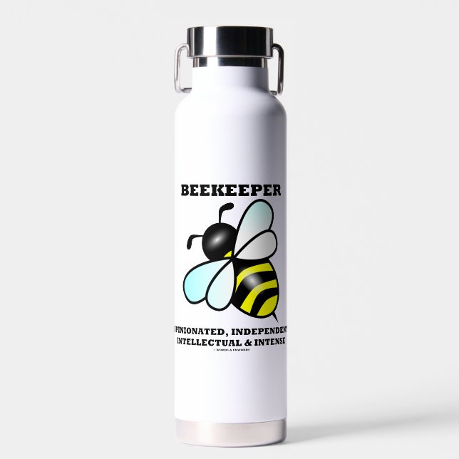 Botella De Agua Beekeeper intelectual independiente con opinión (Delantero)