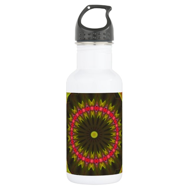 Botella De Agua Begonias Kaleidoscopio (Anverso)