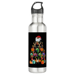 Botella De Agua Béisbol de navidad Santa Hat Sport Lover Regalo