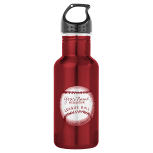 Botella De Agua Béisbol del vintage, bola personalizada