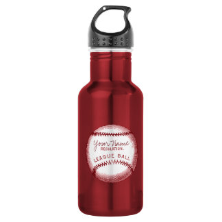 Botella De Agua Béisbol del vintage, bola personalizada