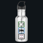 Botella De Agua Béisbol Eye Sleep<br><div class="desc">Me gusta comer,  dormir y jugar al béisbol. El béisbol es mi vida.</div>