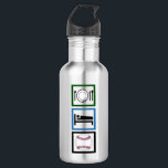 Botella De Agua Béisbol Eye Sleep<br><div class="desc">Me gusta comer,  dormir y jugar al béisbol. El béisbol es mi vida.</div>