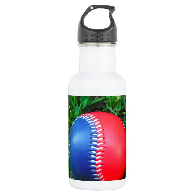 Botella De Agua Béisbol rojo blanco y azul (Anverso)