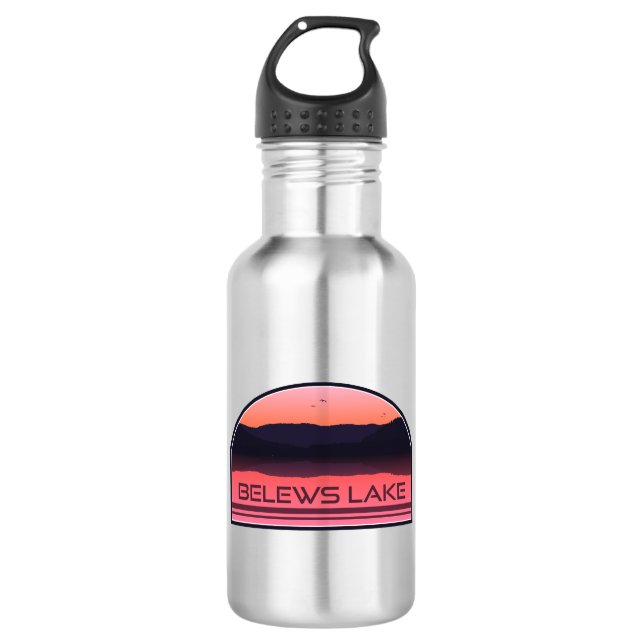 Botella De Agua Belews Lake North Carolina Red Sunrise (Anverso)