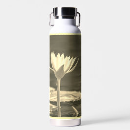 Botella De Agua Bella flor de loto sepia 