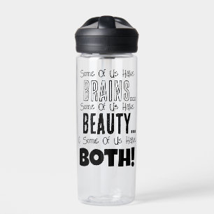 Botella De Agua Belleza, cerebro o ambos