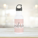 Botella De Agua Belleza rosa pastel moderna Personalizada<br><div class="desc">Belleza rosa pastel moderna Personalizada</div>