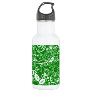 Botella De Agua Bellezas botánicas verdes