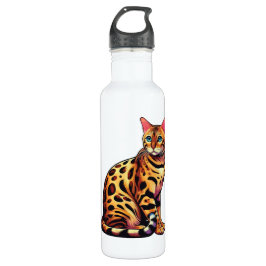 Botella De Agua Bengal Cat 