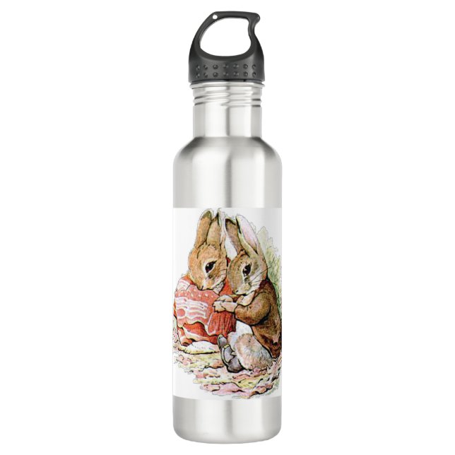 Botella De Agua Benjamin Bunny y Peter Rabbit planean su redada (Anverso)