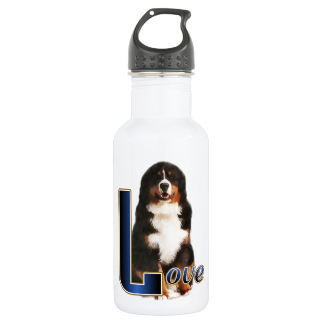 Botella De Agua Bernese Mountain Dog Love (Anverso)
